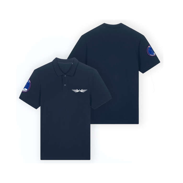 Jelvényes Férfi Galléros Navy Póló